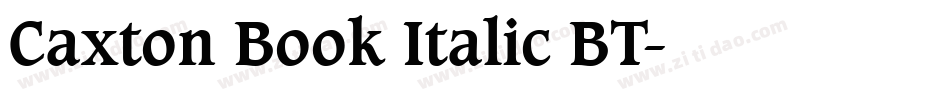 Caxton Book Italic BT字体转换